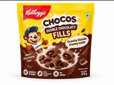 Kellogg's Double Chocolaty Fills Chocos (Crunchy Outside, Creamy Inside)