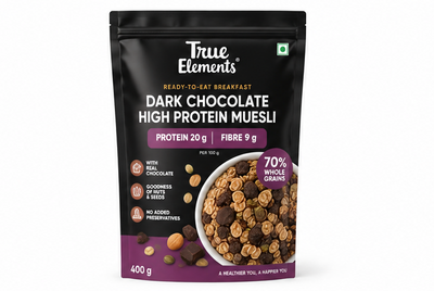 True Elements Dark Chocolate High Protein Muesli