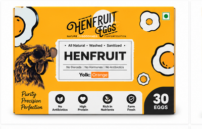 Hen Fruit -30 Farm Fresh No Antibiotics White Protein Rich Eggs