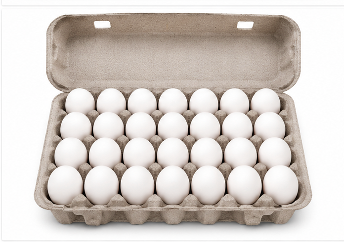 Hen Fruit -30 Farm Fresh No Antibiotics White Protein Rich Eggs 4