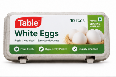 Table White White Eggs