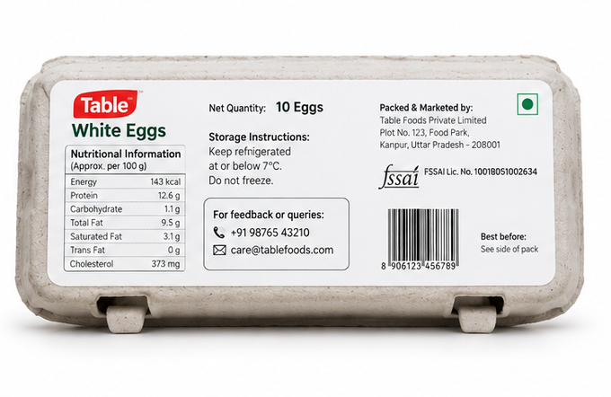 Table White White Eggs 2