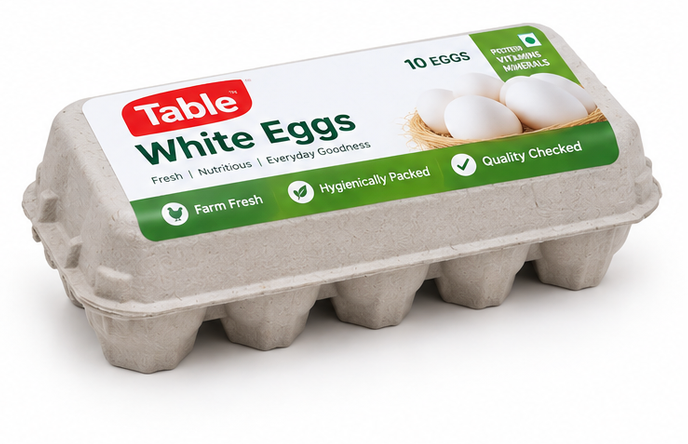 Table White White Eggs 3