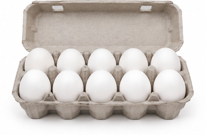 Table White White Eggs 4