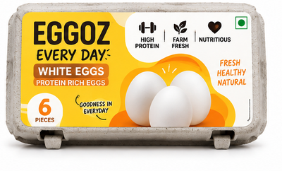 Eggoz Every Day White Protein Rich Eggs - 6 pieces