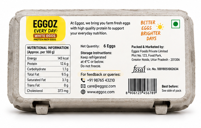 Eggoz Every Day White Protein Rich Eggs - 6 pieces 2