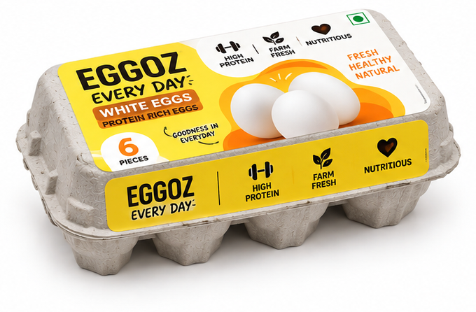 Eggoz Every Day White Protein Rich Eggs - 6 pieces 3