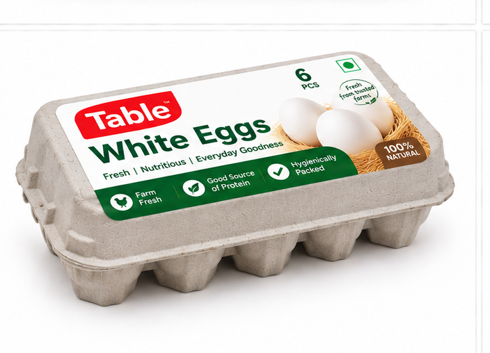 Table White Eggs (6 pcs) 4