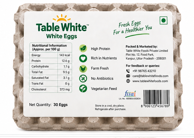Table White White Eggs 2