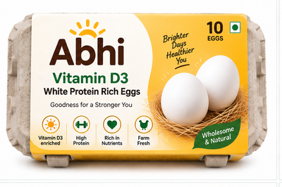 Abhi Vitamin D3 White Protein Rich Eggs