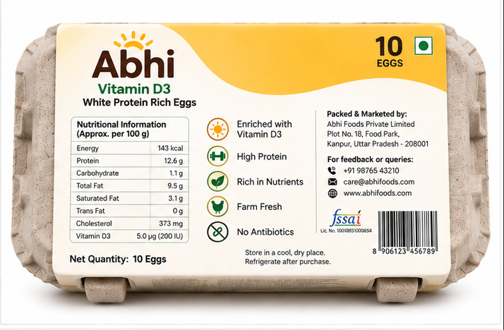 Abhi Vitamin D3 White Protein Rich Eggs 2
