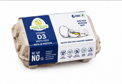 Abhi Vitamin D3 White Protein Rich Eggs - 1 pack (6 pieces)