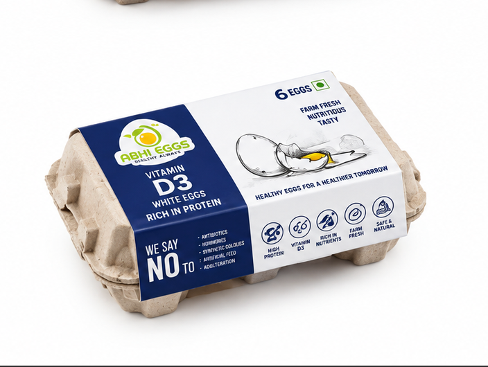 Abhi Vitamin D3 White Protein Rich Eggs - 1 pack (6 pieces) 3