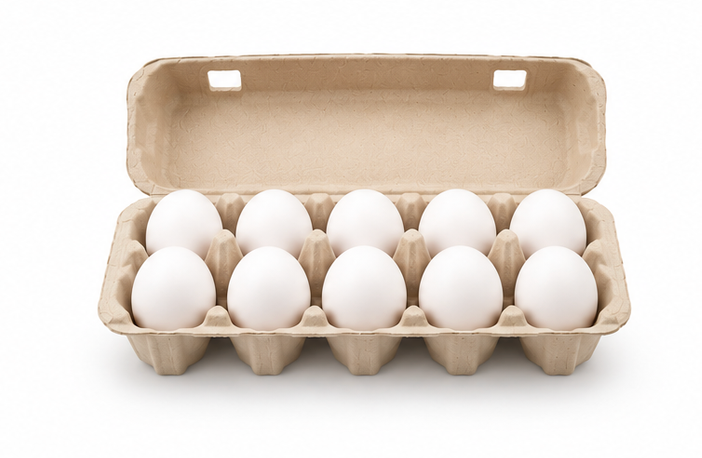 Hen Fruit -10 Farm Fresh No Antibiotics White Protein Rich Eggs 4