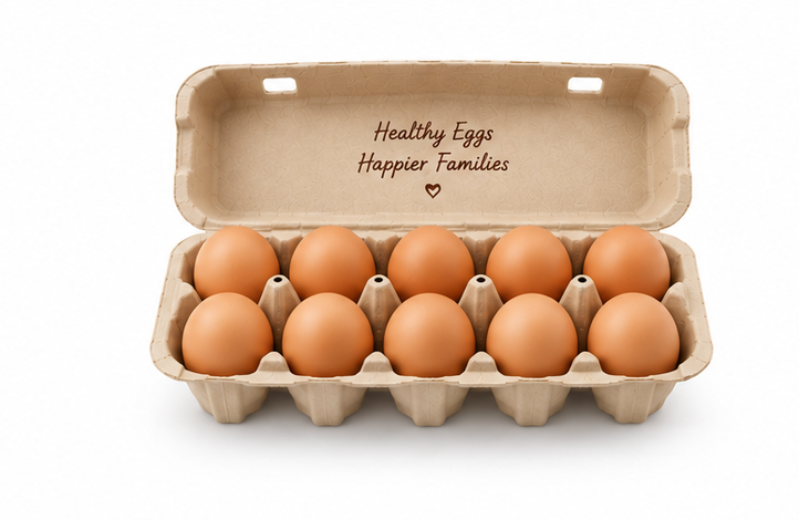 Hen Fruit -10 High Protein Power Brown Eggs 4