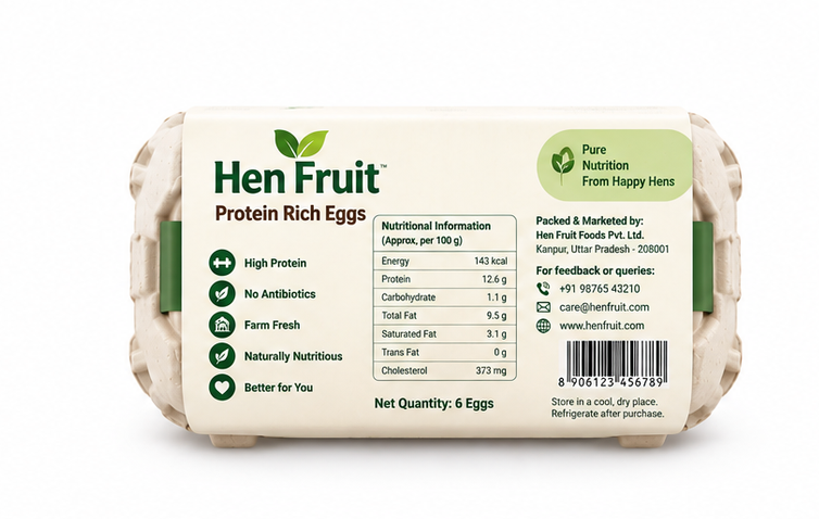 Hen Fruit Protein Rich Eggs - 6 Pieces 2