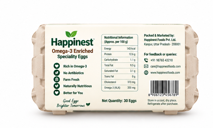 Happinest Omega-3 Enriched Speciality Eggs 2