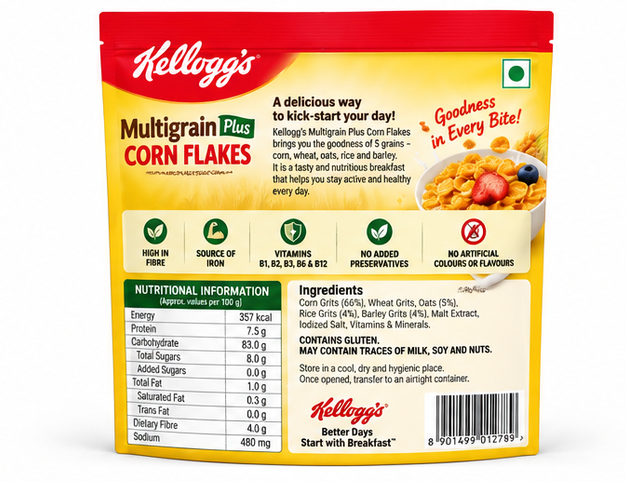 Kellogg's Multigrain Plus Corn Flakes 2