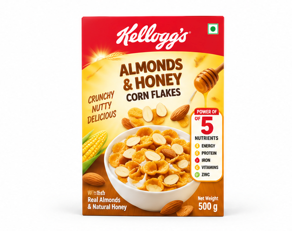 Kellogg's Almonds & Honey Corn Flakes