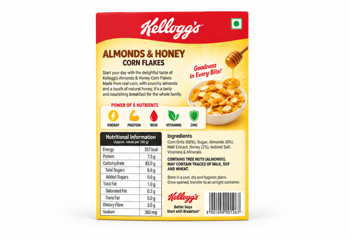 Kellogg's Almonds & Honey Corn Flakes 2