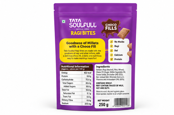 Tata Soulfull Choco Fills Ragi Bites Cereal 2