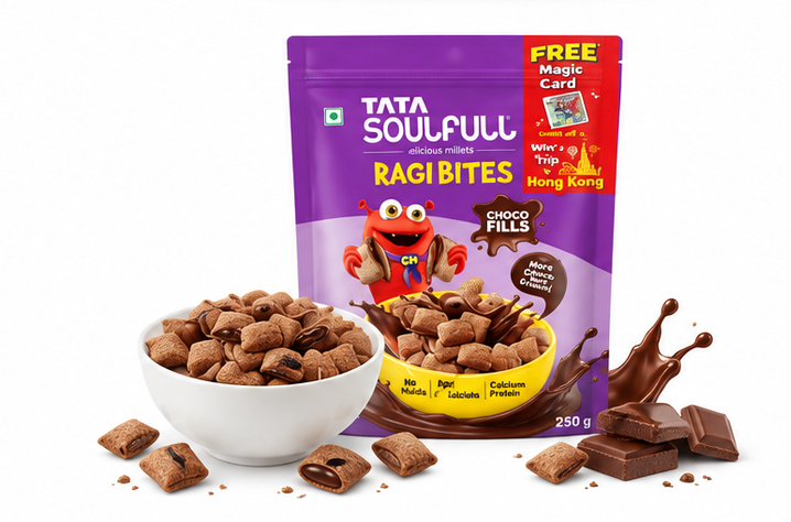 Tata Soulfull Choco Fills Ragi Bites Cereal 4