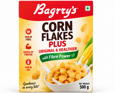 Bagrry's Corn Flakes Plus Original & Healthier (with Fibre Power)