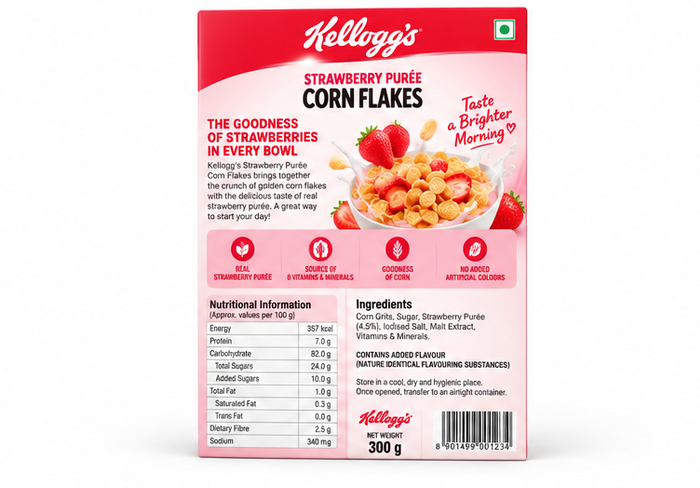 Kellogg's Strawberry Puree Corn Flakes 3