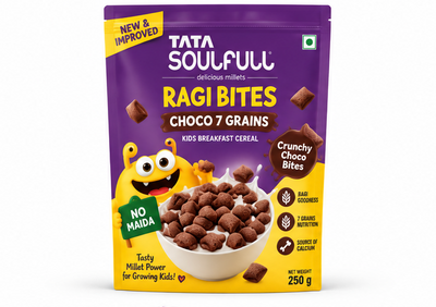 Tata Soulfull Ragi Bites Choco 7 Grains Kids Breakfast Cereal (No Maida)