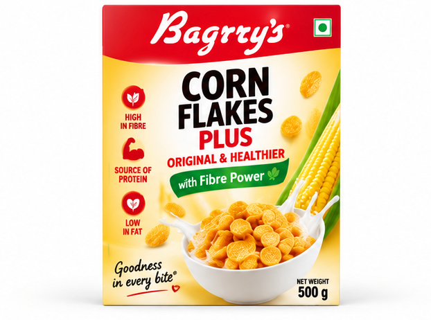 Bagrry's Corn Flakes Plus Original & Healthier (with Fibre Power)