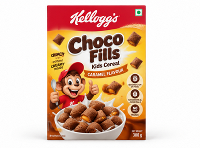 Kellogg's Choco Fills Kids Cereal (Caramel Flavour)