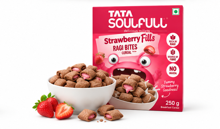 Tata Soulfull Strawberry Fills Ragi Bites Cereal 3