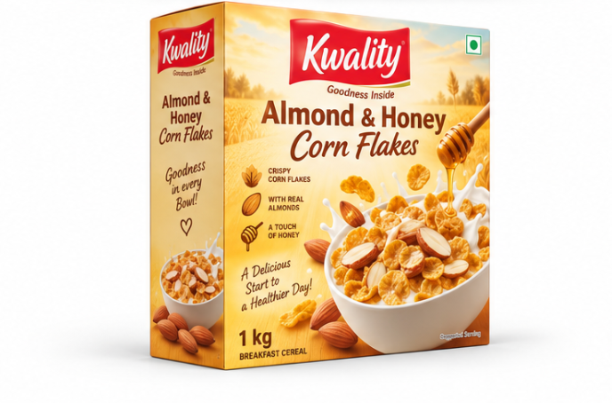 Kwality Almond & Honey Corn Flakes 3