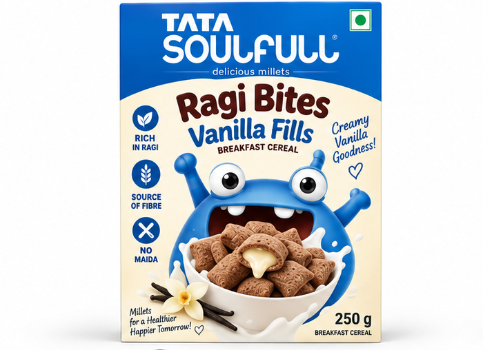 Tata Soulfull Ragi Bites Vanilla Fills, No Maida, Breakfast Cereal