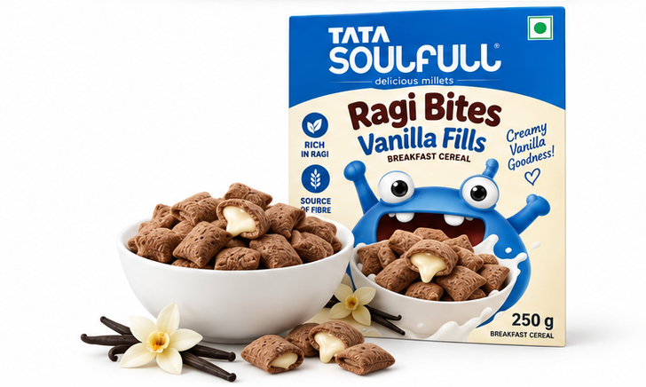 Tata Soulfull Ragi Bites Vanilla Fills, No Maida, Breakfast Cereal 4
