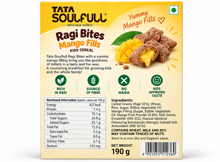 Tata Soulfull Ragi Bites Mango Fills Kids Cereal 2
