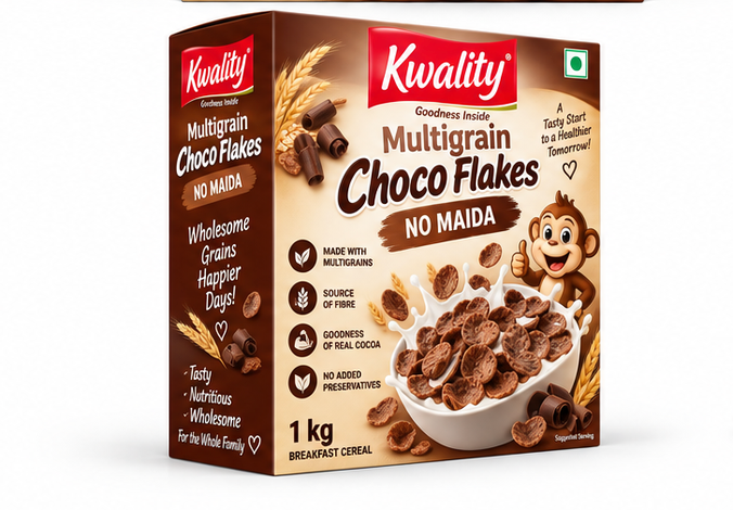 Kwality Multigrain Choco Flakes - No Maida 3
