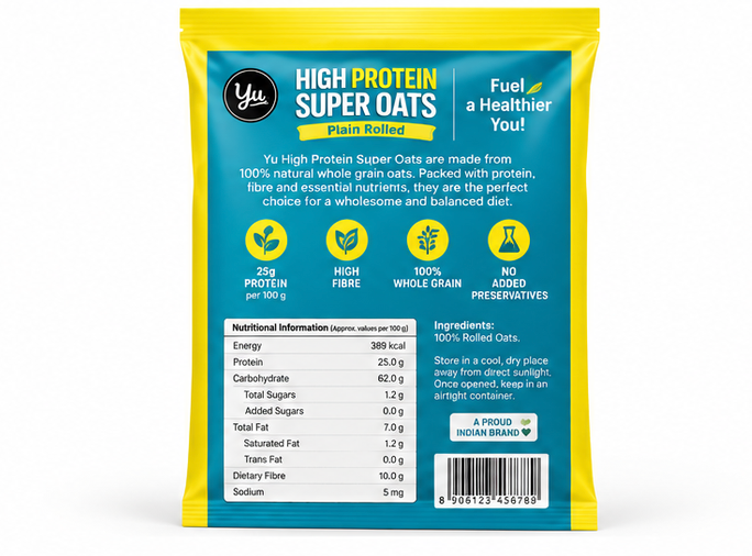Yu High Protein Super Rolled Oats 2