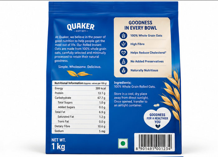 Quaker Rolled Instant Oats 2