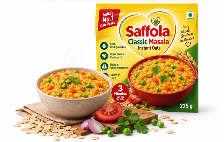 Saffola Classic Masala Instant Oats 4