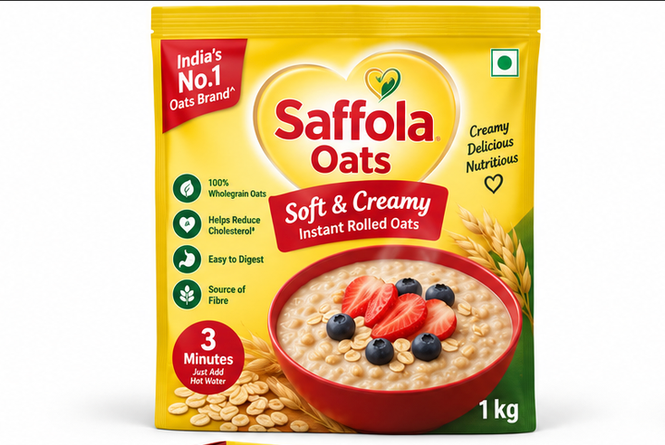 Saffola Oats Soft & Creamy Instant Rolled Oats