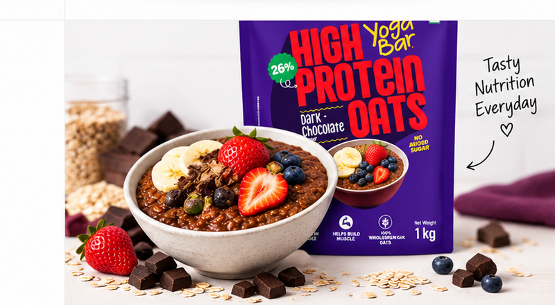 Yoga Bar Protein Oats - Dark Chocolate 4