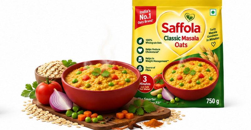 Saffola Classic Masala Flavoured Oats 4