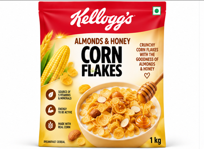 Kellogg's Almonds & Honey Corn Flakes