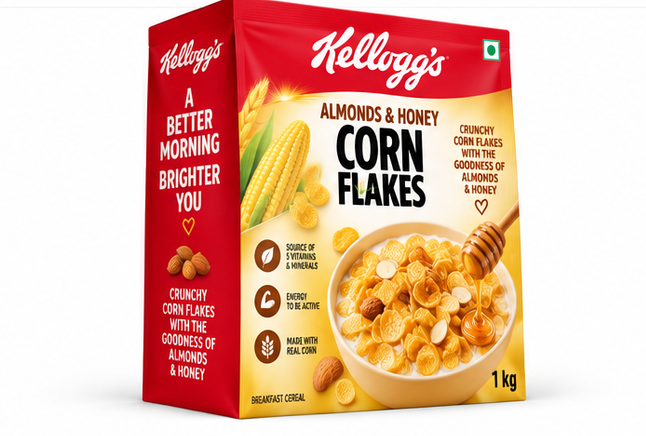 Kellogg's Almonds & Honey Corn Flakes 3