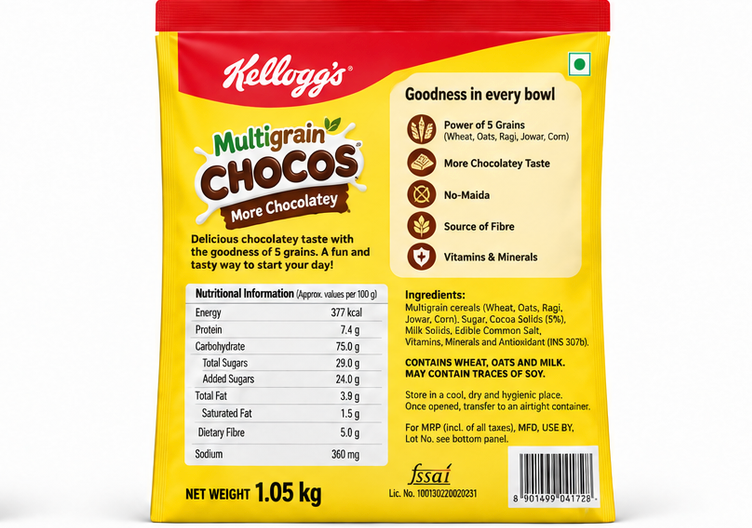 Kellogg's Multigrain Chocos More Chocolatey, No-Maida 2