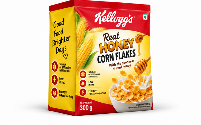 Kellogg's Real Honey Corn Flakes 3