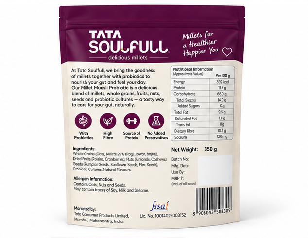 Tata Soulfull Millet Muesli Probiotic Good for Gut 2