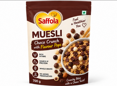 Saffola Muesli Choco Crunch with Flavour Pops