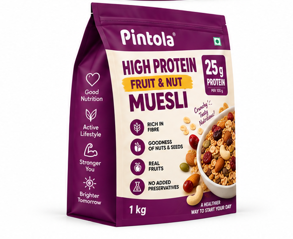 Pintola High Protein Fruit & Nut Muesli 25 g Protein 3